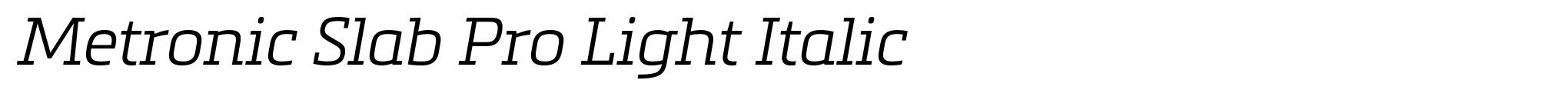 Metronic Slab Pro Light Italic image